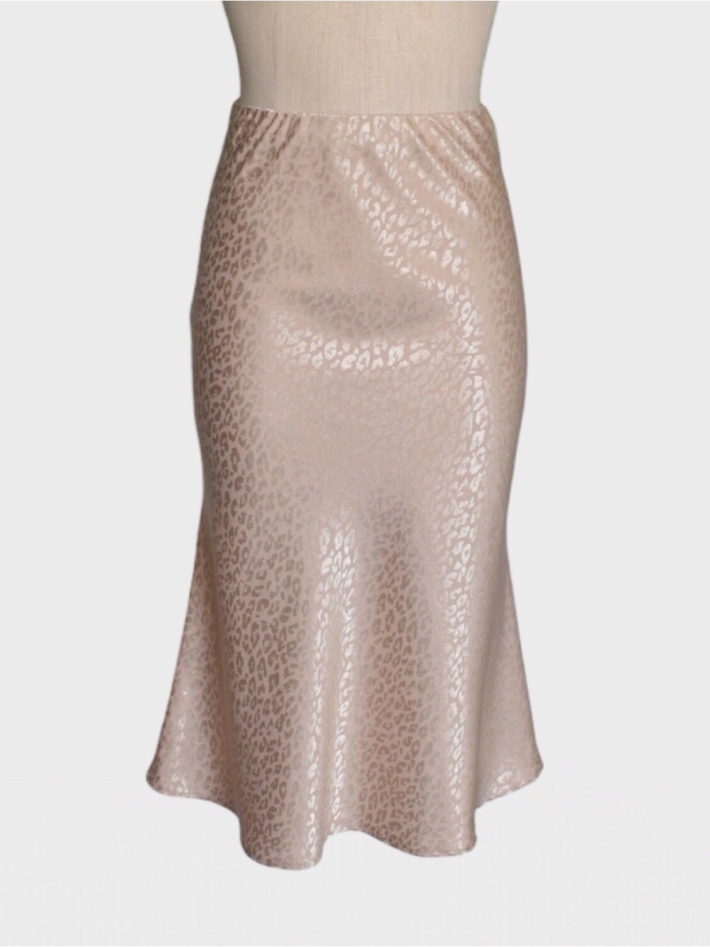 Audrey 3+1 Leopard Satin Slip Skirt